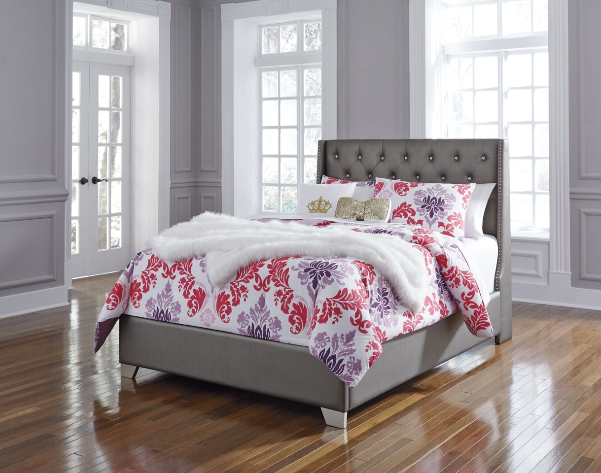 Coralayne Full Upholstered Bed with Dresser - furniture place usa