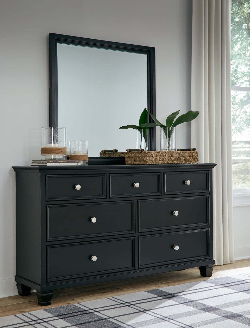 Lanolee Dresser and Mirror - furniture place usa