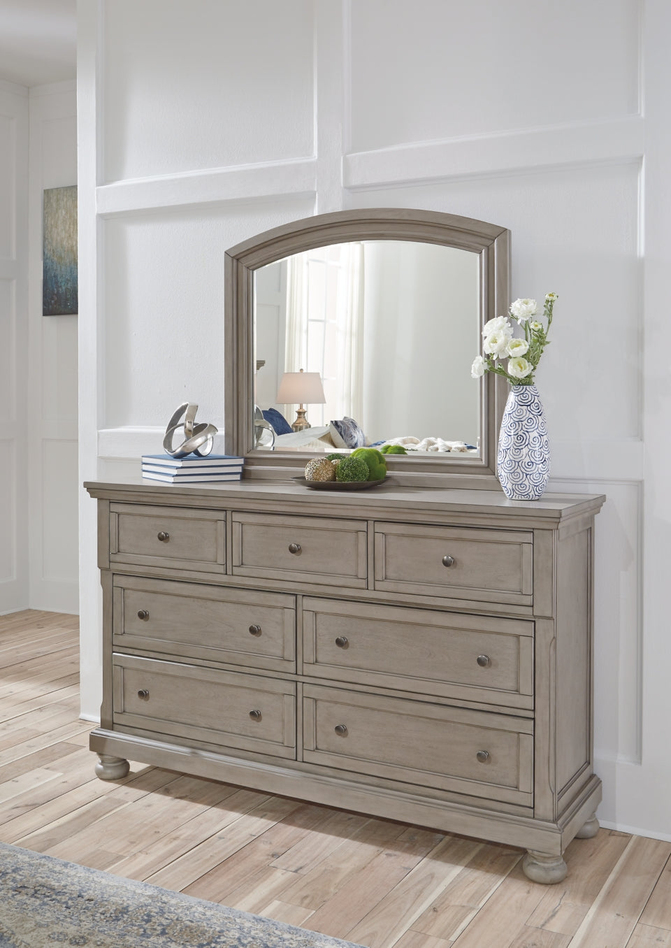 Lettner Dresser and Mirror - furniture place usa