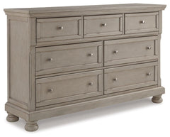 Lettner Queen Panel Bed with Dresser - furniture place usa