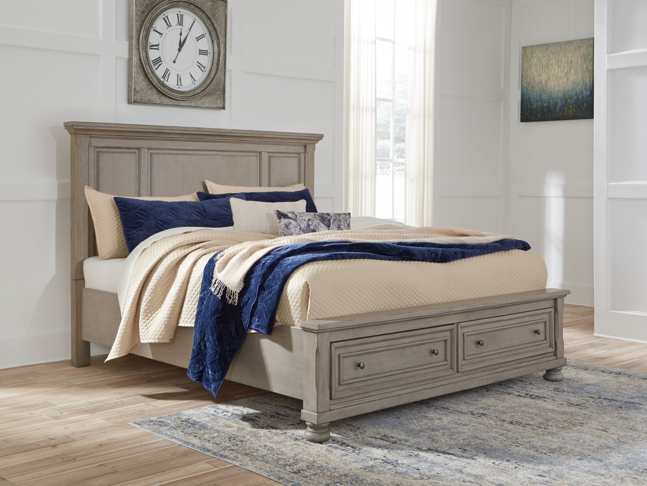 Lettner Queen Panel Storage Bed - furniture place usa