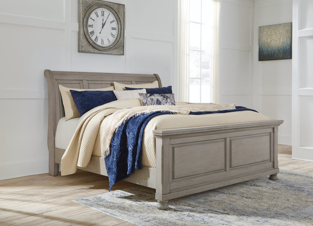 Lettner Queen Sleigh Bed - furniture place usa