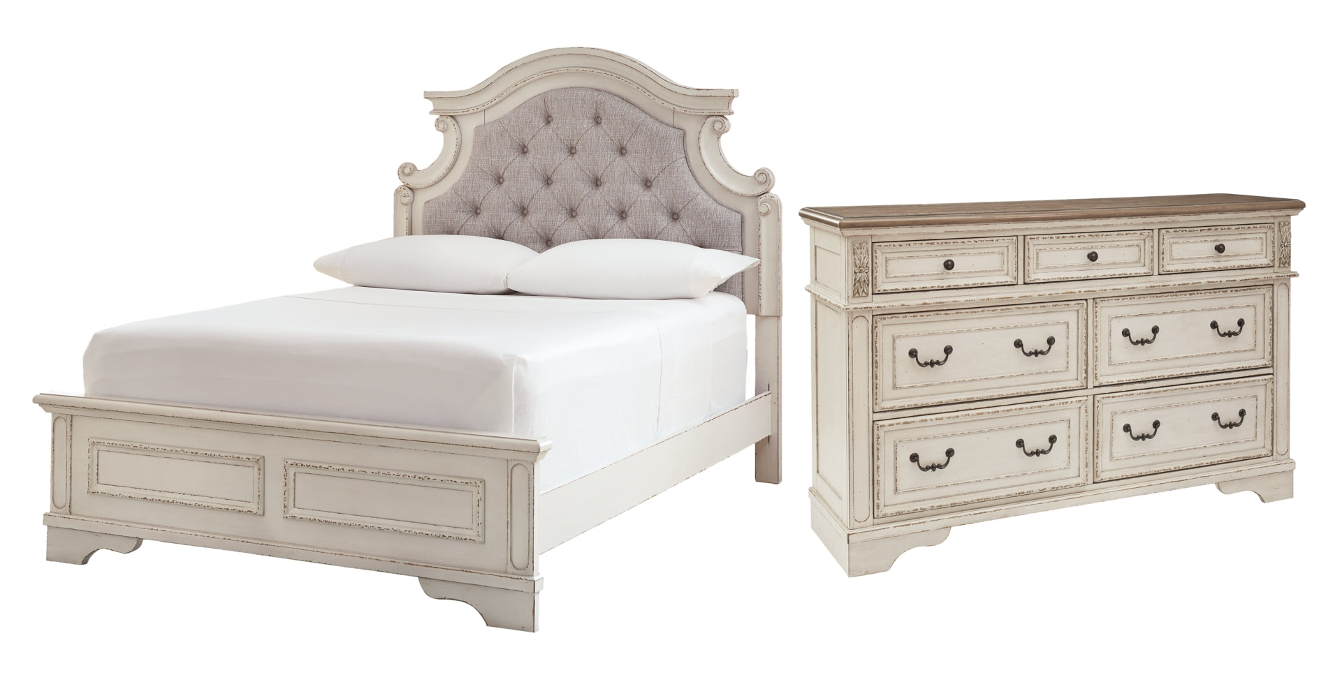Realyn Full Panel Bed with Dresser - furniture place usa