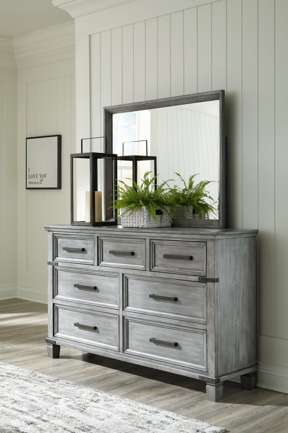 Russelyn Dresser and Mirror - furniture place usa