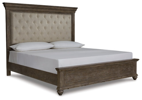 Johnelle Queen Upholstered Panel Bed with Dresser - furniture place usa