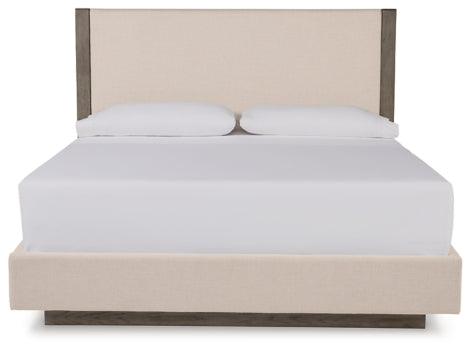 Anibecca Queen Upholstered Panel Bed - furniture place usa