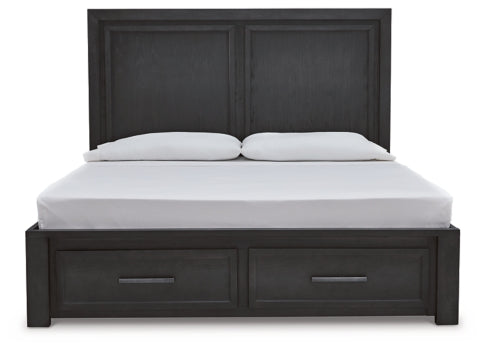 Foyland King Panel Storage Bed - furniture place usa
