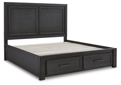Foyland California King Panel Storage Bed - furniture place usa