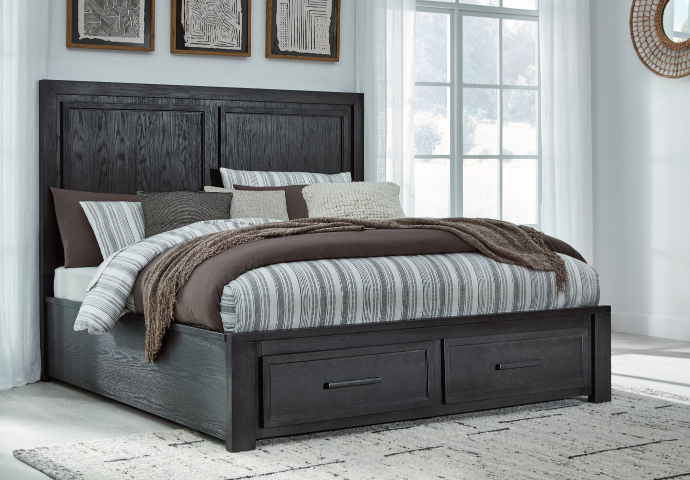 Foyland Queen Panel Storage Bed - furniture place usa