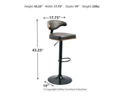 Bellatier Adjustable Height Bar Stool - furniture place usa