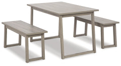 Loratti Dining Table and Benches (Set of 3) - furniture place usa
