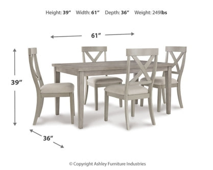 Parellen Dining Table and 4 Chairs - PKG011205 - furniture place usa