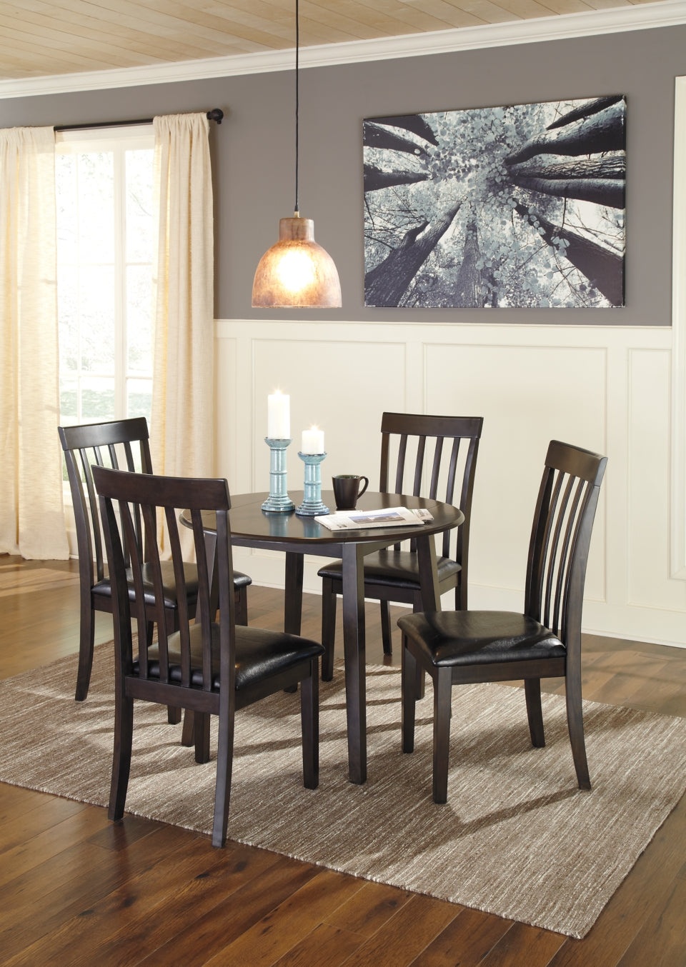 Hammis Dining Table and 4 Chairs - furniture place usa