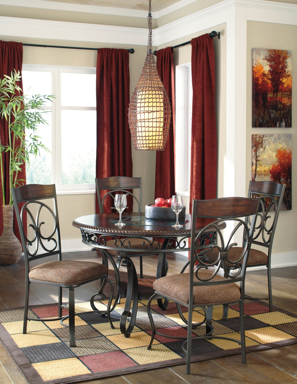 Glambrey Dining Table and 4 Chairs - furniture place usa