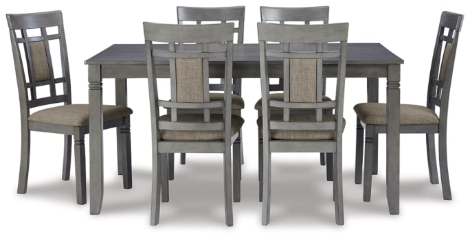 Jayemyer Dining Table and Chairs (Set of 7) - furniture place usa
