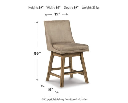 Tallenger Counter Height Bar Stool (Set of 2) - furniture place usa