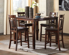 Bennox Counter Height Dining Table and Bar Stools (Set of 5) - furniture place usa
