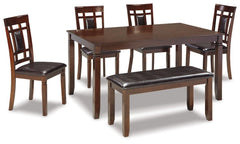 Bennox Dining Table and Chairs with Bench (Set of 6) - furniture place usa