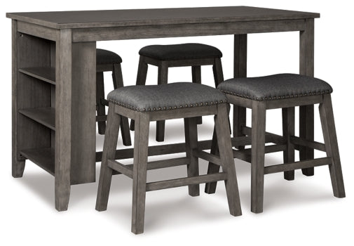 Caitbrook Counter Height Dining Table and 4 Barstools - PKG001966 - furniture place usa