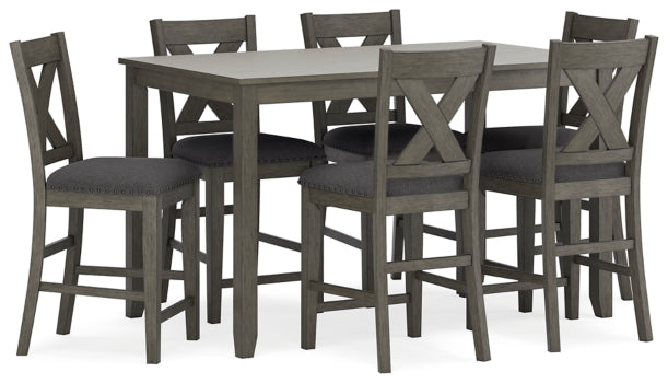 Caitbrook Counter Height Dining Table and Bar Stools (Set of 7) - furniture place usa