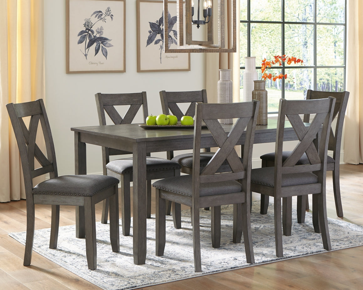 Caitbrook Dining Table and Chairs (Set of 7) - furniture place usa