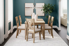 Sanbriar Dining Table and Chairs (Set of 7) - furniture place usa