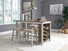 Skempton Counter Height Dining Table and 4 Barstools - furniture place usa