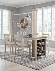 Skempton Counter Height Dining Table and 4 Barstools - furniture place usa