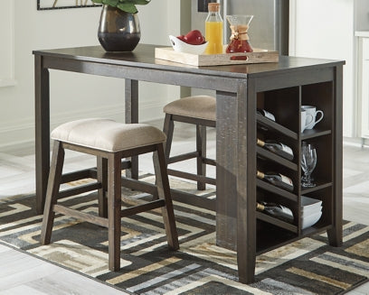 Rokane Counter Height Dining Table and 2 Barstools - PKG001978 - furniture place usa