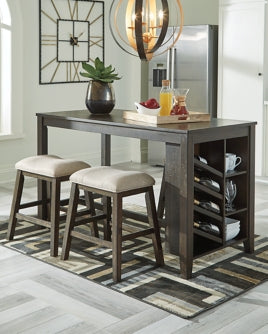 Rokane Counter Height Dining Table and 4 Barstools - PKG001979 - furniture place usa