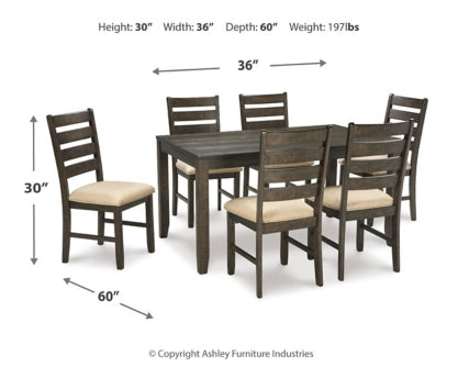 Rokane Dining Table and Chairs (Set of 7) - furniture place usa