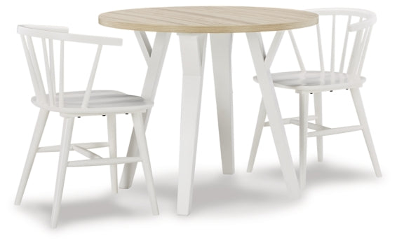 Grannen Dining Table and 2 Chairs - furniture place usa