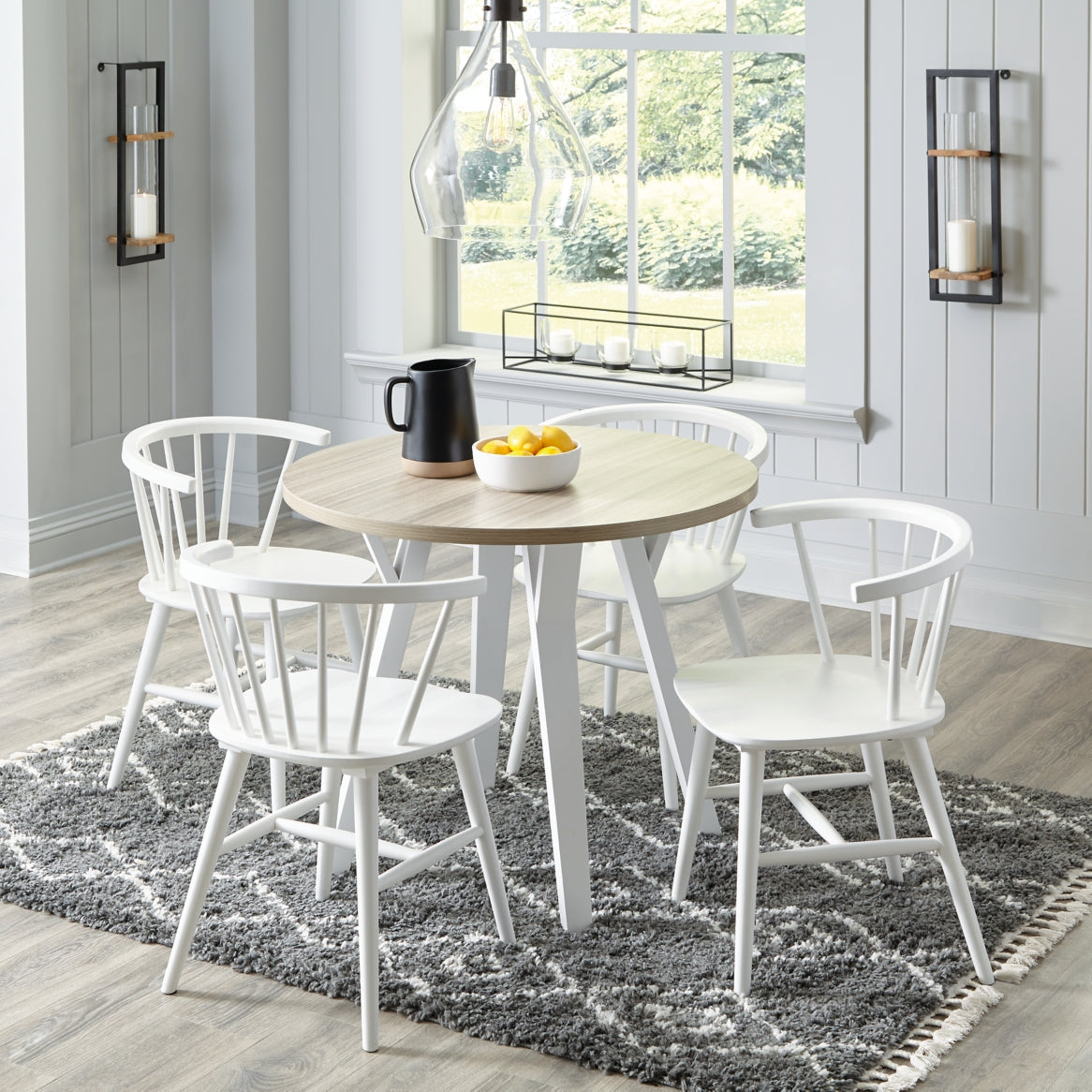 Grannen Dining Table and 4 Chairs - PKG010479 - furniture place usa