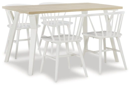 Grannen Dining Table and 4 Chairs - PKG010480 - furniture place usa