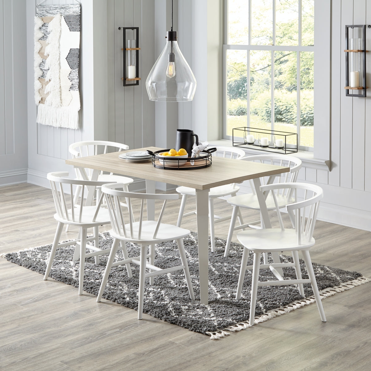 Grannen Dining Table and 6 Chairs - furniture place usa