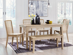 Gleanville Dining Table and 4 Chairs and Bench - furniture place usa