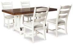 Valebeck Dining Table and 4 Chairs - furniture place usa