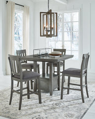 Hallanden Counter Height Dining Table and 4 Barstools - furniture place usa