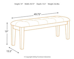 Ralene Dining Bench - furniture place usa
