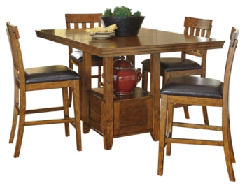 Ralene Counter Height Dining Table and 4 Barstools - furniture place usa