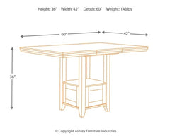 Ralene Counter Height Dining Table and 6 Barstools - furniture place usa