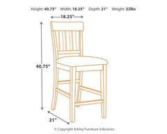 Haddigan Counter Height Bar Stool (Set of 2) - furniture place usa