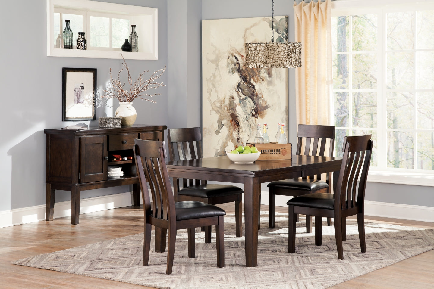 Haddigan Dining Table and 4 Chairs with Storage - furniture place usa
