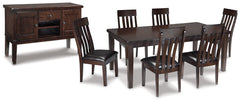 Haddigan Dining Table and 6 Chairs with Storage - furniture place usa