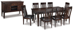 Haddigan Dining Table and 8 Chairs with Storage - furniture place usa