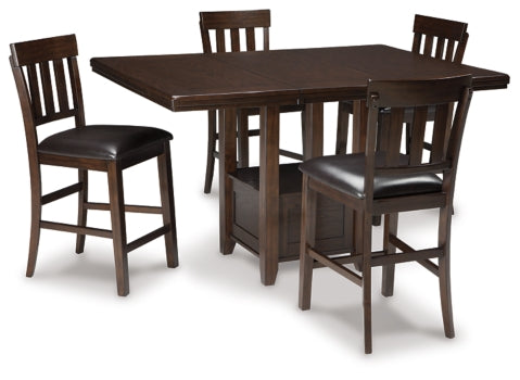 Haddigan Counter Height Dining Table and 4 Barstools - furniture place usa