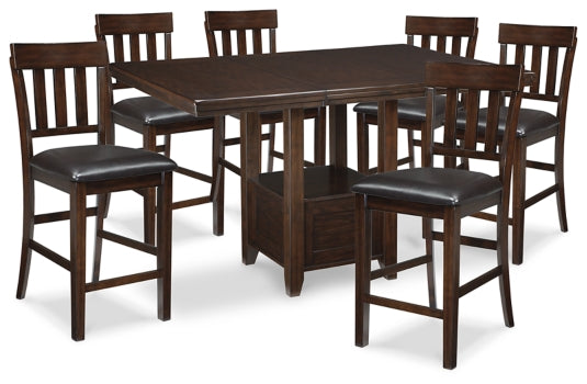 Haddigan Counter Height Dining Table and 6 Barstools - furniture place usa