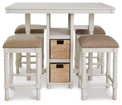 Robbinsdale Counter Height Dining Table and Bar Stools (Set of 5) - furniture place usa