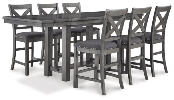 Myshanna Counter Height Dining Table and 6 Barstools - furniture place usa