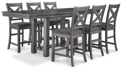 Myshanna Counter Height Dining Table and 6 Barstools - furniture place usa